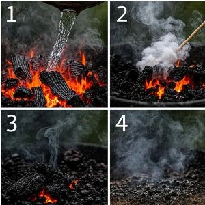 Cold-out” extinguishing steps
