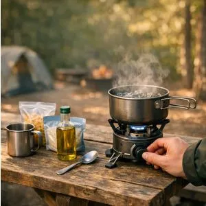 Cooking-on-a-camp-stove-_simple-meal-safety-vibe