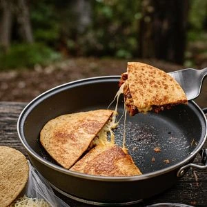 Easy Camping Lunch (quesadilla on a pan)