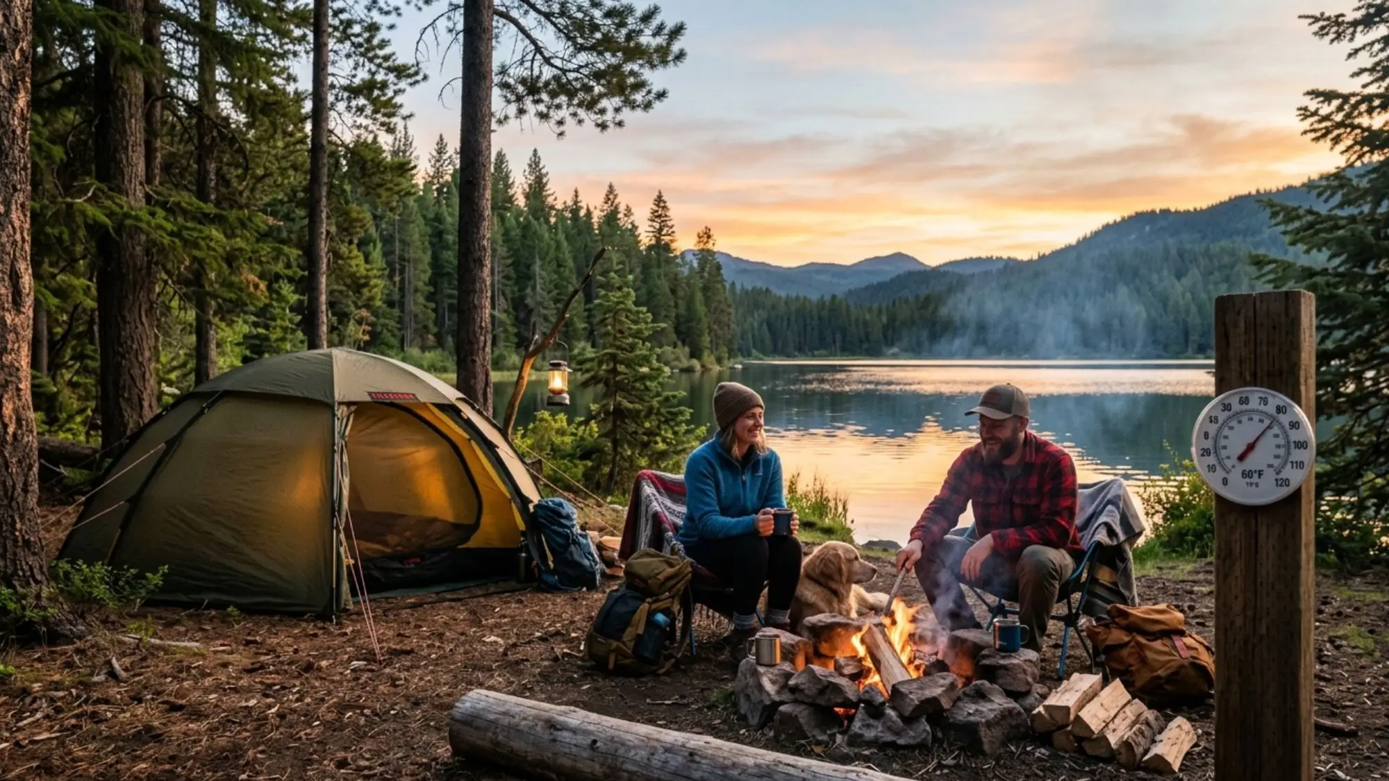 Best temperature for tent camping