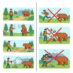 Bear safety checklist infographic layout