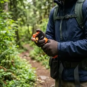Bear spray readiness close-up