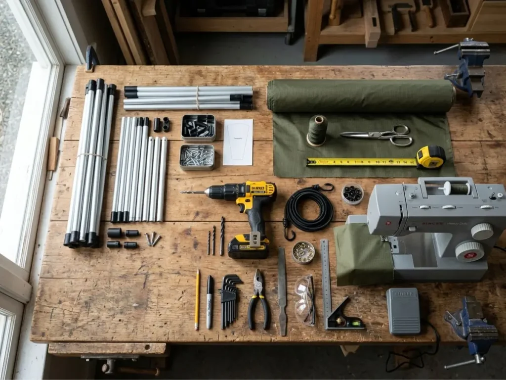 Step-by-Step Building Process Flat Lay