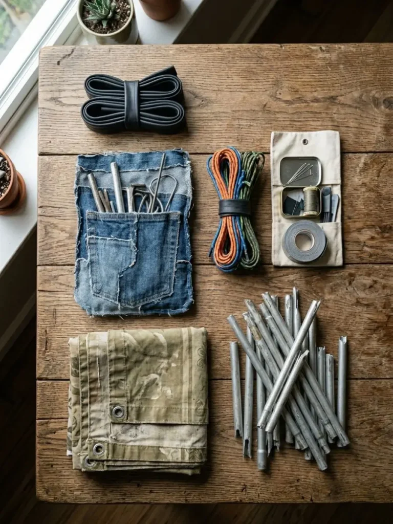 Upcycled camping gear 