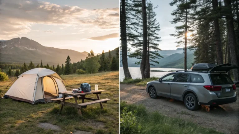car camping vs tent camping